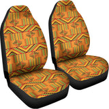 Bonwire Kente Pattern Print Universal Fit Car Seat Covers 102422