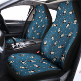 Boston Terrier With Glasses Print Universal Fit Car Seat Covers 102422
