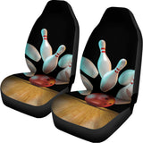 Bowling Strike Print Universal Fit Car Seat Covers 102422