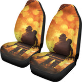 Brave Firefighter Painting Print Universal Fit Car Seat Covers 102422
