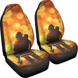 Brave Firefighter Painting Print Universal Fit Car Seat Covers 102422