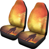 Brave Firefighter With Axe Print Universal Fit Car Seat Covers 102422