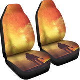 Brave Firefighter With Axe Print Universal Fit Car Seat Covers 102422