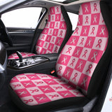 Breast Cancer Awareness Pattern Print Universal Fit Car Seat Covers 102422