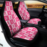 Breast Cancer Awareness Pattern Print Universal Fit Car Seat Covers 102422