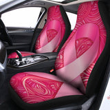 Breast Cancer Awareness Ribbon Print Universal Fit Car Seat Covers 102422