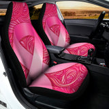 Breast Cancer Awareness Ribbon Print Universal Fit Car Seat Covers 102422