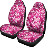 Breast Cancer Awareness Symbol Print Universal Fit Car Seat Covers 102422