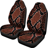 Brick Red Python Snakeskin Print Universal Fit Car Seat Covers 102422