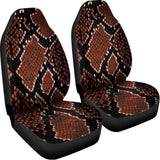 Brick Red Python Snakeskin Print Universal Fit Car Seat Covers 102422