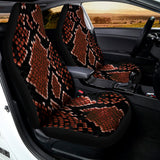Brick Red Python Snakeskin Print Universal Fit Car Seat Covers 102422