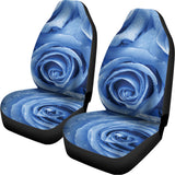 Bright Blue Rose Print Universal Fit Car Seat Covers 102422