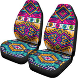 Bright Colors Aztec Pattern Print Universal Fit Car Seat Covers 102422