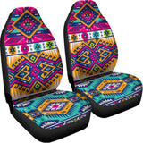 Bright Colors Aztec Pattern Print Universal Fit Car Seat Covers 102422