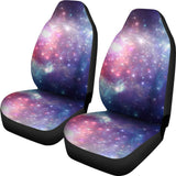 Bright Red Blue Stars Galaxy Space Print Universal Fit Car Seat Covers 102422