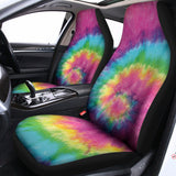 Bright Spiral Tie Dye Print Universal Fit Car Seat Covers 102422