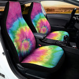 Bright Spiral Tie Dye Print Universal Fit Car Seat Covers 102422
