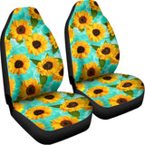 Bright Sunflower Pattern Print Universal Fit Car Seat Covers 102422