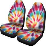 Bright Swirl Tie Dye Print Universal Fit Car Seat Covers 102422
