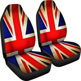 Bright Union Jack British Flag Print Universal Fit Car Seat Covers 102422