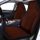 Brown Aboriginal Dot Pattern Print Universal Fit Car Seat Covers 102422