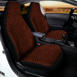 Brown Aboriginal Dot Pattern Print Universal Fit Car Seat Covers 102422