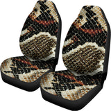 Brown And Black Snakeskin Print Universal Fit Car Seat Covers 102422