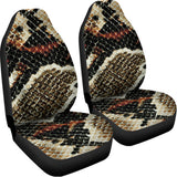 Brown And Black Snakeskin Print Universal Fit Car Seat Covers 102422