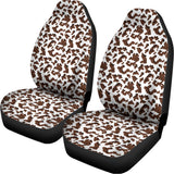Brown And White Cow Pattern Print Universal Fit Car Seat Covers 102422
