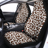 Brown And White Cow Pattern Print Universal Fit Car Seat Covers 102422