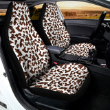 Brown And White Cow Pattern Print Universal Fit Car Seat Covers 102422