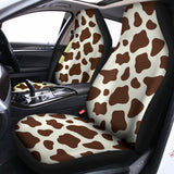 Brown And White Cow Print Universal Fit Car Seat Covers 102422