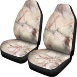 Brown Beige Marble Print Universal Fit Car Seat Covers 102422