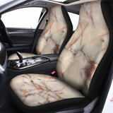 Brown Beige Marble Print Universal Fit Car Seat Covers 102422