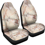 Brown Beige Marble Print Universal Fit Car Seat Covers 102422
