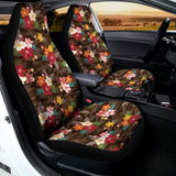 Brown Camo Hibiscus Flower Print Universal Fit Car Seat Covers 102422
