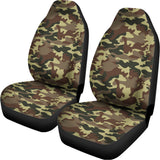 Brown Camouflage Print Universal Fit Car Seat Covers 102422