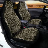 Brown Damask Pattern Print Universal Fit Car Seat Covers 102422