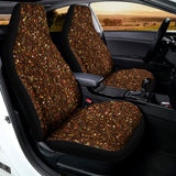 Brown (NOT Real) Glitter Print Universal Fit Car Seat Covers 102422