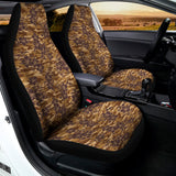 Brown Hawaiian Camo Flower Pattern Print Universal Fit Car Seat Covers 102422