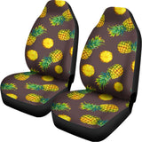 Brown Pineapple Pattern Print Universal Fit Car Seat Covers 102422