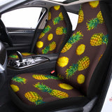 Brown Pineapple Pattern Print Universal Fit Car Seat Covers 102422