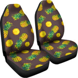Brown Pineapple Pattern Print Universal Fit Car Seat Covers 102422