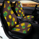 Brown Pineapple Pattern Print Universal Fit Car Seat Covers 102422