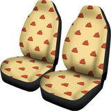 Brown Poop Pattern Print Universal Fit Car Seat Covers 102422