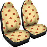 Brown Poop Pattern Print Universal Fit Car Seat Covers 102422