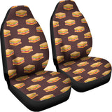 Brown Sandwiches Pattern Print Universal Fit Car Seat Covers 102422