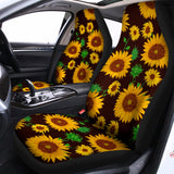 Brown Sunflower Pattern Print Universal Fit Car Seat Covers 102422