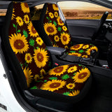 Brown Sunflower Pattern Print Universal Fit Car Seat Covers 102422