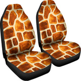Brown Watercolor Giraffe Pattern Print Universal Fit Car Seat Covers 102422